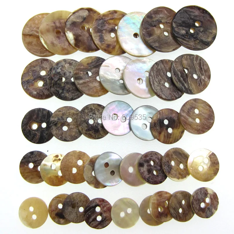 50pcs 10mm 11.5mm 13mm 15mm 18mm Natural Shell Buttons Mother of Pearl Buttons For Women\'s Clothing Garment Accessories