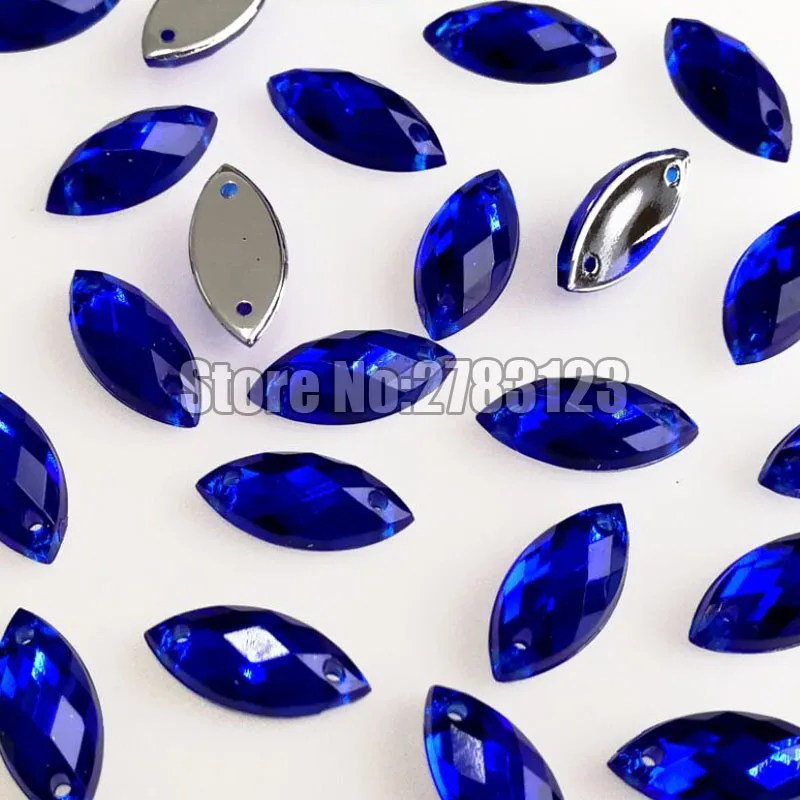 5x10mm/7x15mm/9x20mm Horse eye shape High quality Acryl sew on rhinestones with two holes,diy/clothing accessories