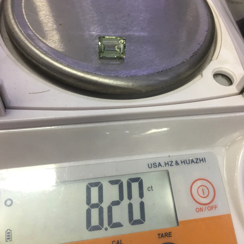 Tbj,8.2ct oct cut of Green amethyst 10*14mm for silver jewelry mounting,100% natural amethyst loose gemstones
