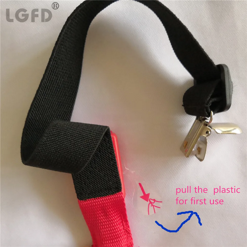 Button Battery LED LIGHT SHINE night suspender with 3 snaps jacquard elastic braces glowing illuminated suspenders