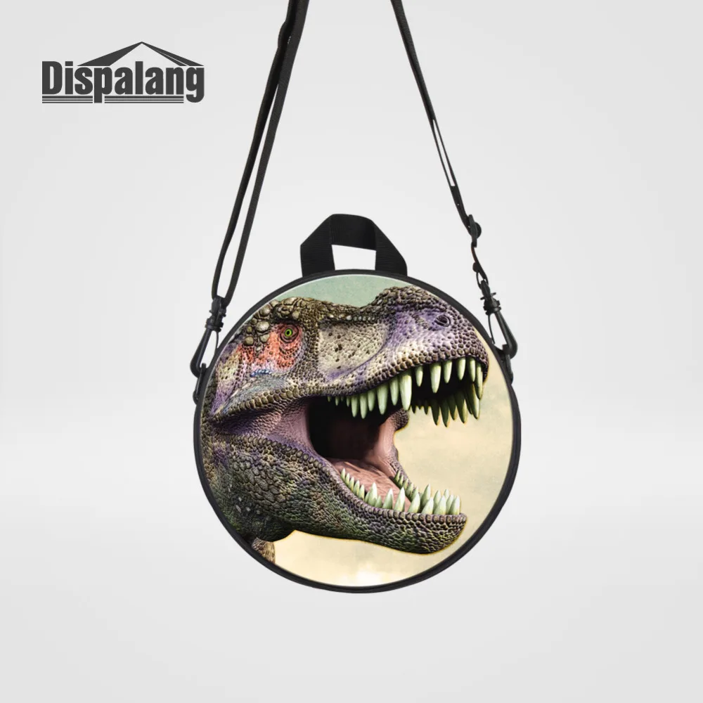 

Dispalang Girls School Bag Cute Animal Dinosaur Print Round Women Backpack Mini Children Bookbag Kids Kindergarten Shoulder Bag