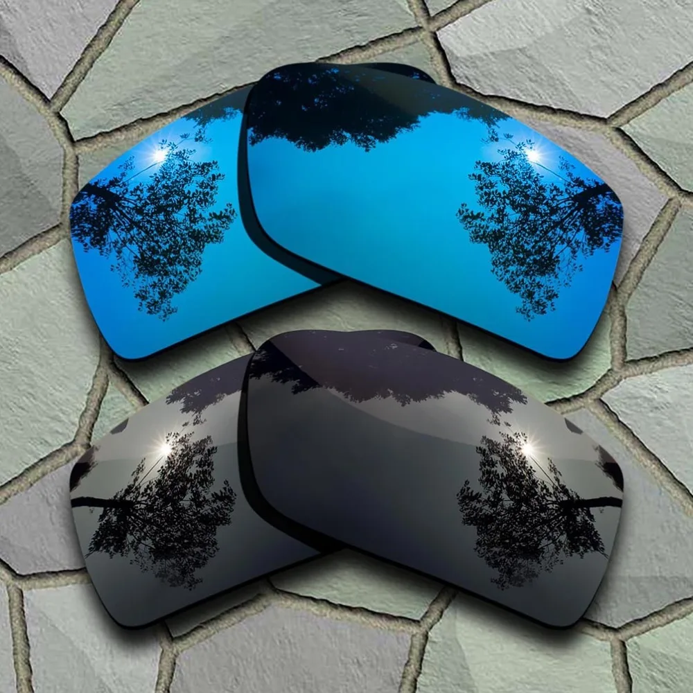 

Grey Black&Sky Blue Sunglasses Polarized Replacement Lenses for Oakley Gascan