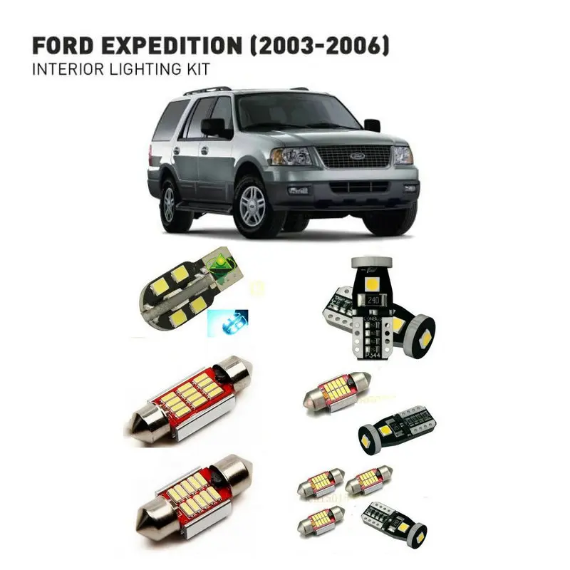 

Led interior lights For Ford expedition 2003-2006 10pc Led Lights For Cars lighting kit automotive bulbs Canbus