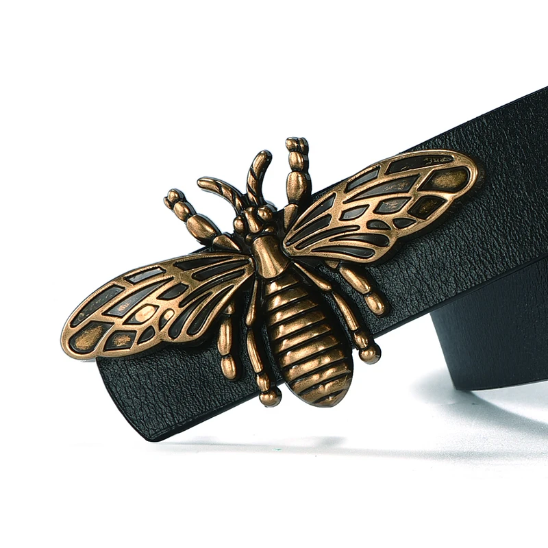 NEW 2.5cm butterfly Belt Buckle for Girl Lady\'s Leather Buckle Belt Retro Bee Buckle Women belt Accessories DIY Only buckle