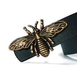 NEW 2.5cm butterfly Belt Buckle for Girl Lady's Leather Buckle Belt Retro Bee Buckle Women belt Accessories DIY Only buckle