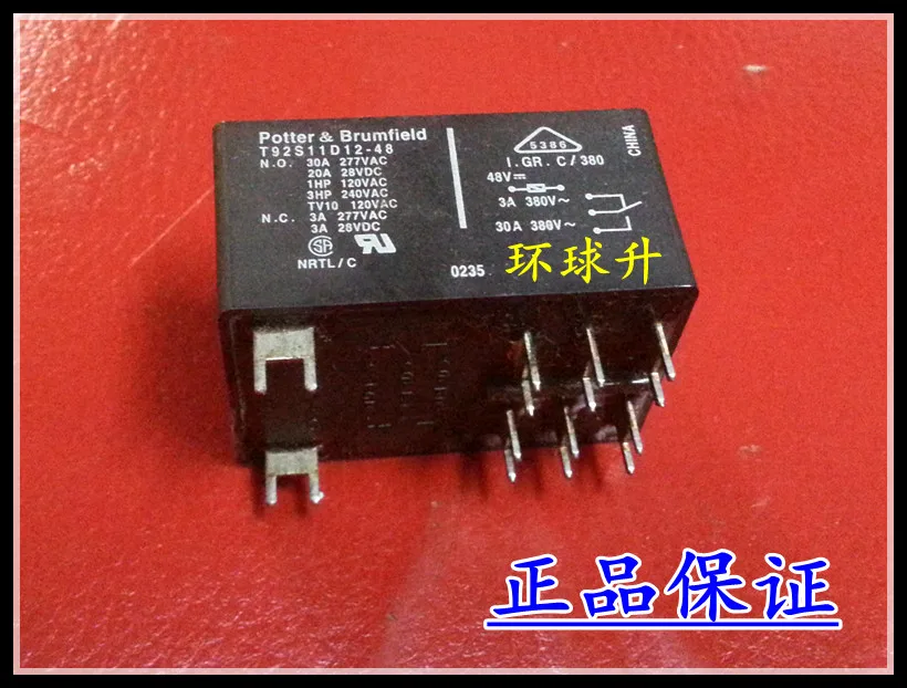 Free shipping T92S11D12-110 2 pole 30 A, 2 CO or 2 NO contacts relays