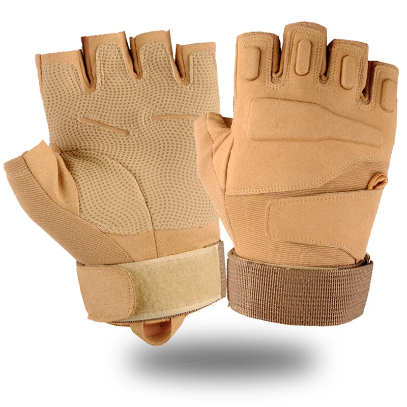 Guantes tácticos medio dedo transpirables para airsoft y caza - imagen 5