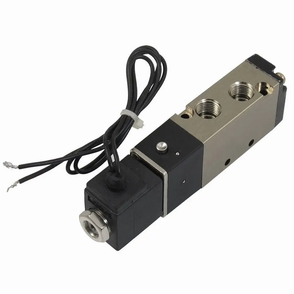 

Free Shipping 1/8'' DC 24V Inside Pilot Pneumatic Solenoid Valve 2/5 Way 4V110-06 DC12V