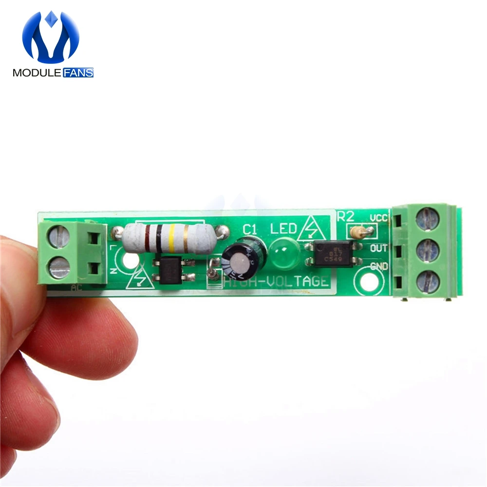 1-Bit AC 220V Optocoupler Isolation Module Voltage Detect Board Adaptive For Isolamento Fotoaccoppiatore Adapter PLC 24V Level