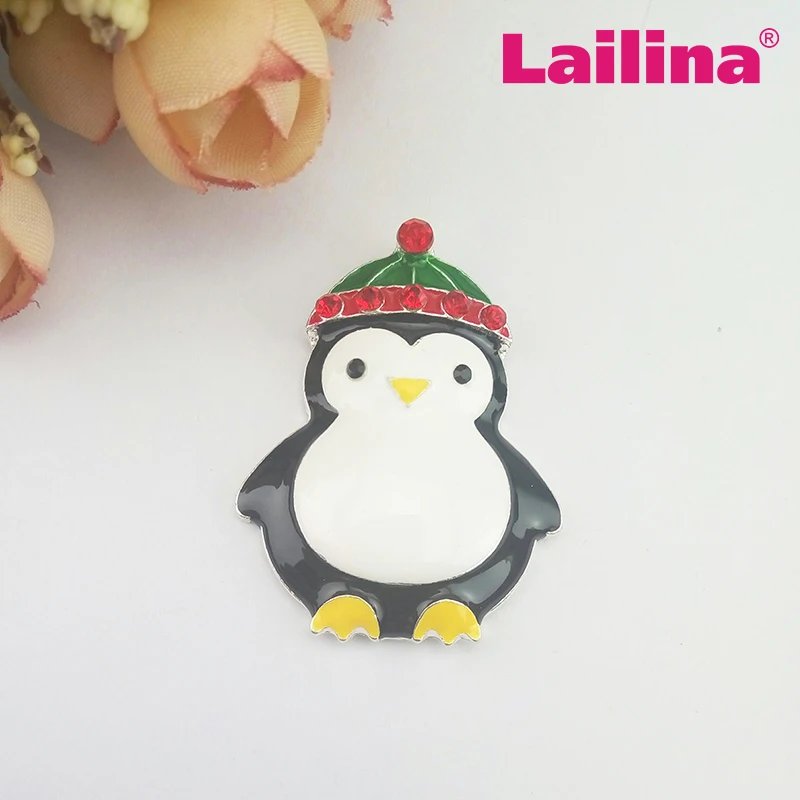 Enamel Chubby Penguin pendant, animal enamel chunky pendant, christmas penguin charm necklace