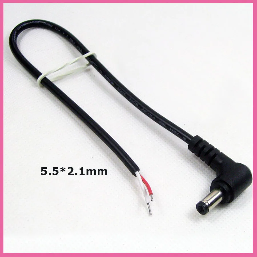 1pcs 5.5*2.5mm 2.5*2.1mm 4.8*1.7mm 4.0*1.7mm 3.5*1.35mm 2.5*0.7mm DC Power Plug with 30cm Cable Black Charging Connector