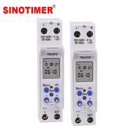 2PCS/Lot 18mm Width Weekly Programmable Digital Time Switch 220V Timer Relay Control DIN Rail Mount