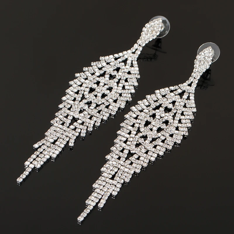 YFJEWE Jewelry Fashion Earrings for Women Crystal Wedding Drop Earrings Bride Rhinestone Bridesmaid Brincos Party Prom E317