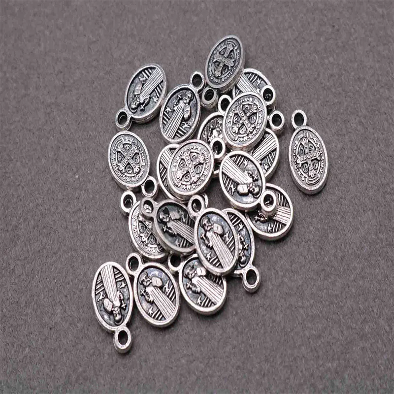 Religious Tiny Saint Benedict Small Medal of God Charm Tiny Benedict Small Medal