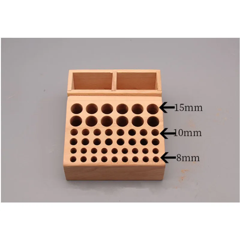 46-Hole Hand Sewing DIY Beech Tool Stand Wooden Multiple Holes Tool Storage Shelf Wooden Tool Table