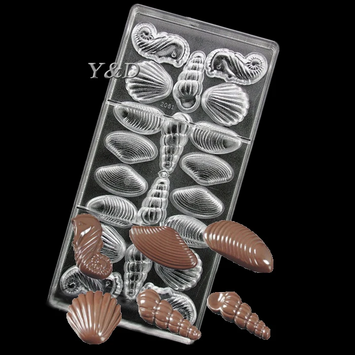 Hippocampus Scallop Sea Shell Maker Injection Hard Polycarbonate PC Candy Chocolate Mold Mould