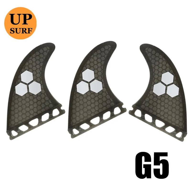 Tri Fin Set Enkele Tabs Vinnen S/M/L Surf Vinnen Surfplank Fin Oranje/Geel/Blauw/Grijs/Groen Met Zwart Logo Honingraat Glasvezel
