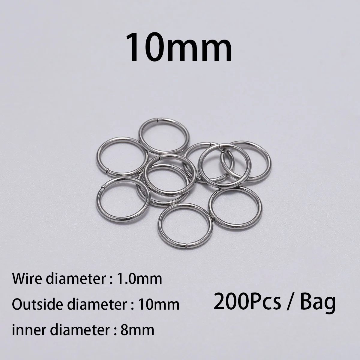 200 Stück offene Biegeringe aus Edelstahl für Schmuckherstellung, DIY-Doppelschleifen, geteilte Ringe, Verbinder für Schmuckzubehör