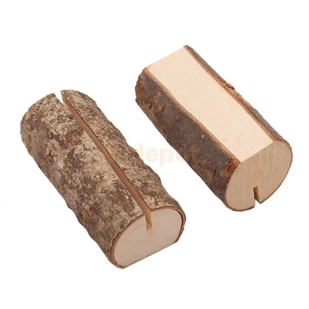 

10pcs Wedding Place Wooden Card Holders Table Number Stands for Wedding Table Name Number Business Card Holder Decorations
