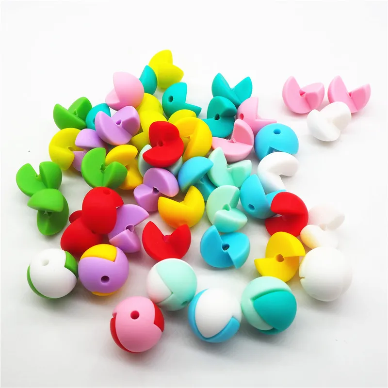 

Chengkai 100pcs BPA Free Loose Silicone Teether Beads DIY Newborn Baby Pacifier Dummy Teething Toy Gift Accessories Beads