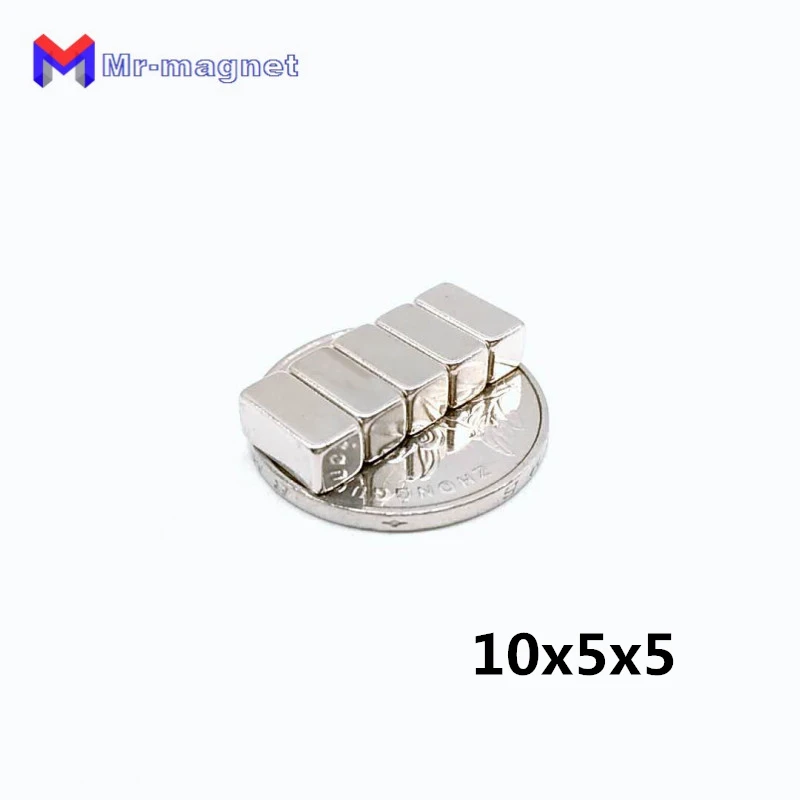 

500pcs 10 x 5 x 5mm N52 Block Magnets Square Rare Earth Neodymium Super Strong Permanent Magnet 10mm x 5mm x 5mm Metal magnet