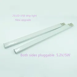 USBLEDstrip 모바일 전원 조명 슈퍼 밝은 21LED usb 전등갓, 전등갓 diy led 램프 새로운 21LED 양면 플러그 가능