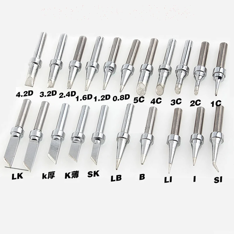 Feorlo 10 Stks/partij 200-B,I,K,2C,1.6D,4C,1.2D, Ic, 3C,2.4D Solderen Tip Soldeerbout Bits Voor Quick 203H Soldeerstation Diy Reparatie