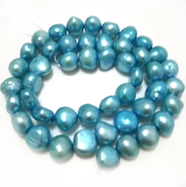 

16 inches 8-9mm Blue Natural Barqoue Nugget Pearl Loose Strand