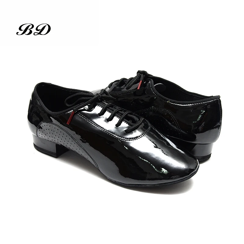 2018 SALSAN MEN SHOES TOP Latin Dance Shoes Ballroom Shoe Modern GB Waltz friendship Patent Leather Heel 2.5cm BD 309 JAZZ HOT