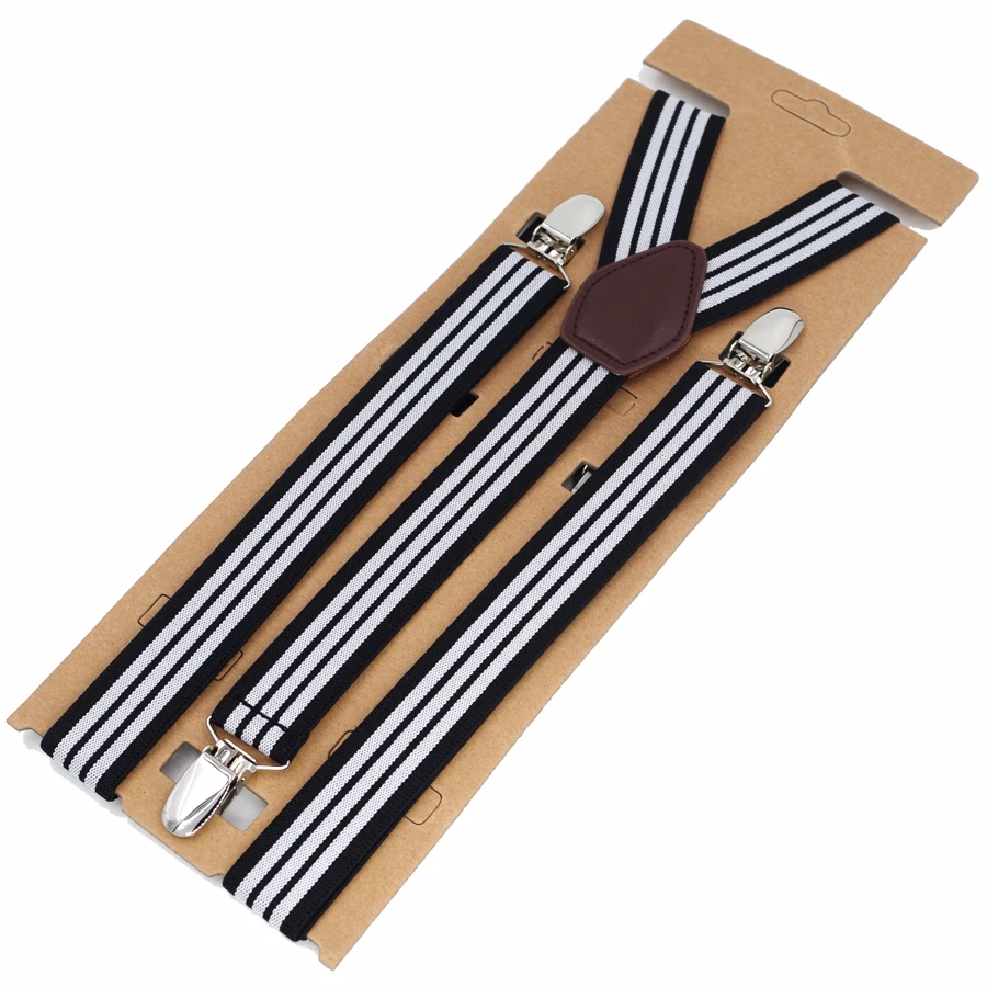 Người đàn ông của Suspenders Girl của Niềng Răng Mạnh 3 Clips Phụ Nữ Treo Quần Suspensorio Dây Đeo Đàn Hồi kích thước 2.5*115 cm