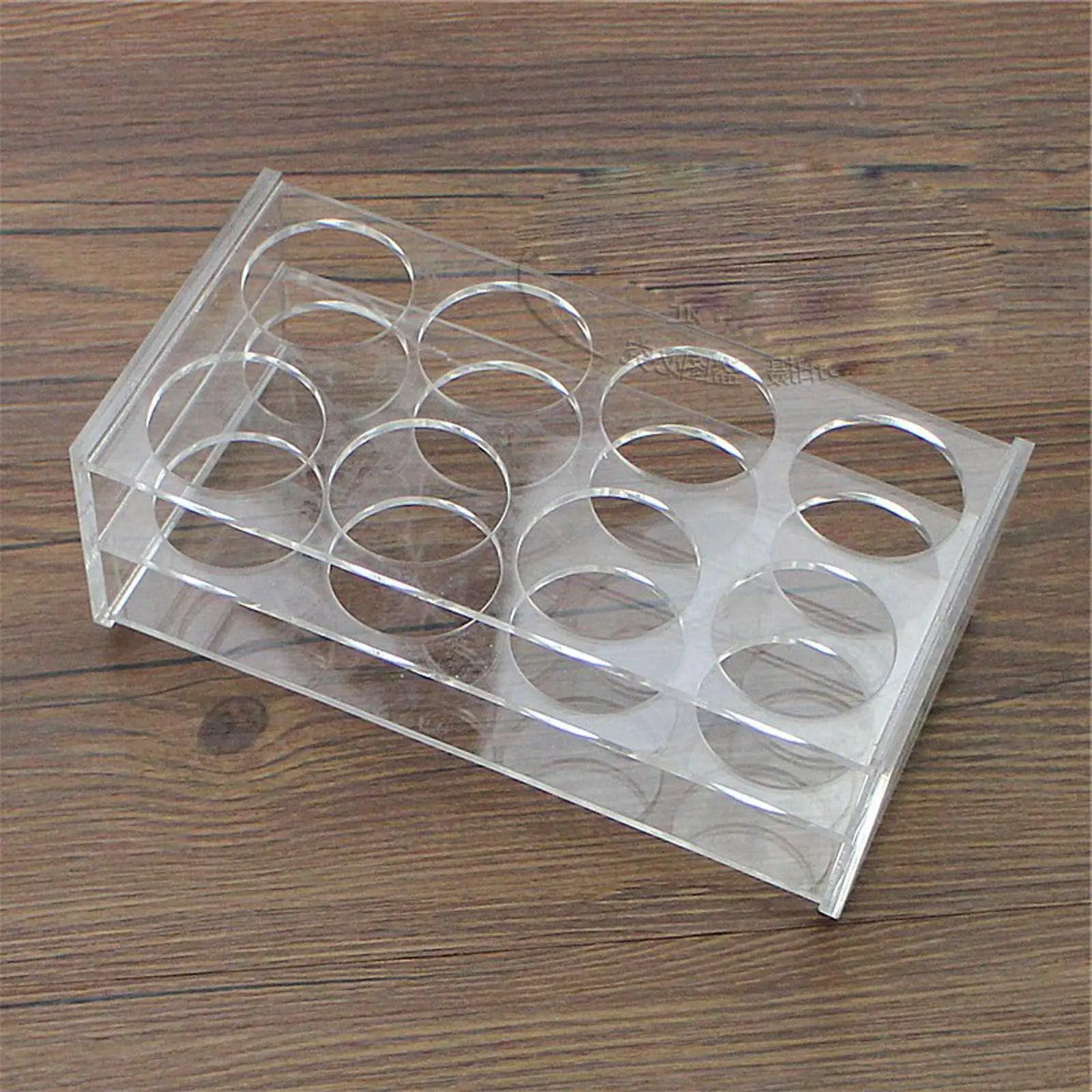 40mm Diam 8 Holes Methyl Methacrylate Rack Stand For 100ml Centrifuge Tubes