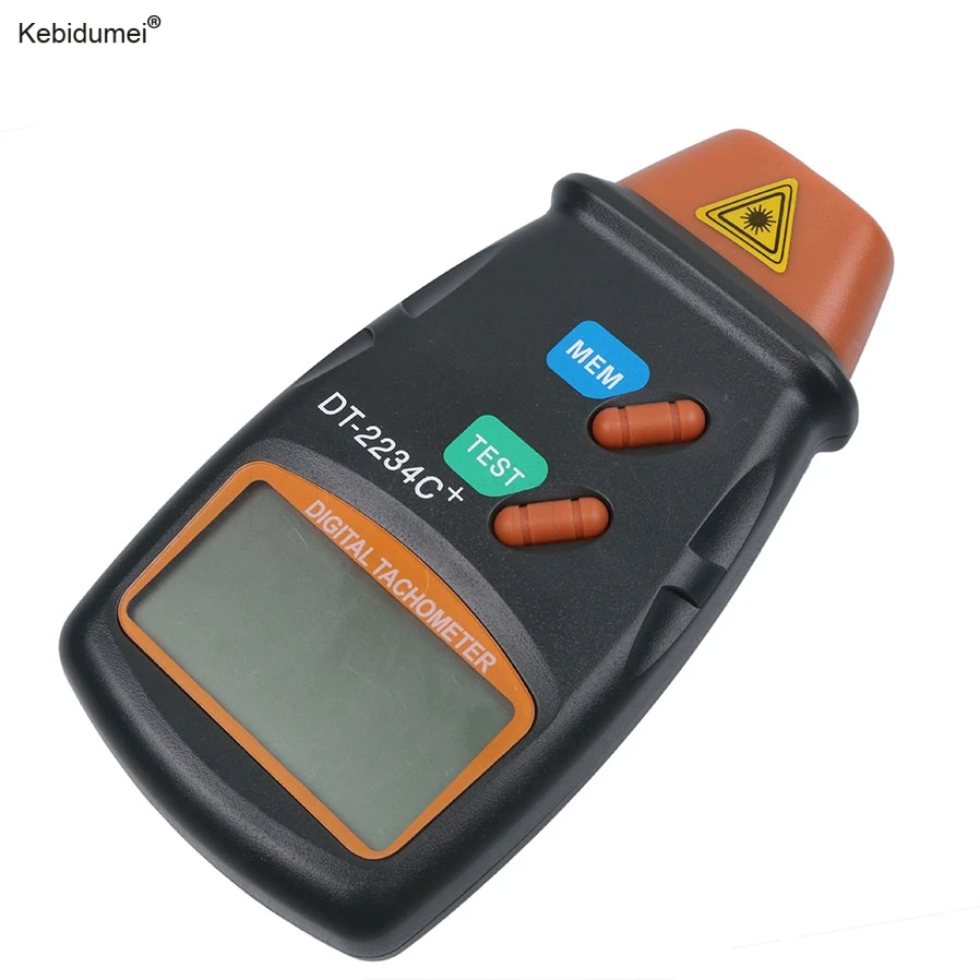 kebidumei Hot Selling Digital Laser Photo Tachometer Handheld Non Contact RPM Tach Laser Tachometer Speed Gauge High Quality