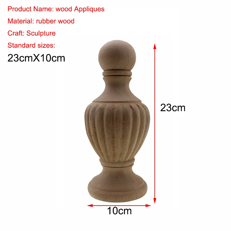 VZLX Furniture Legs Floral Wood Carved Decal Corner Appliques Frame Woodcarving Decorative Wooden Figurines Crafts Home Maison