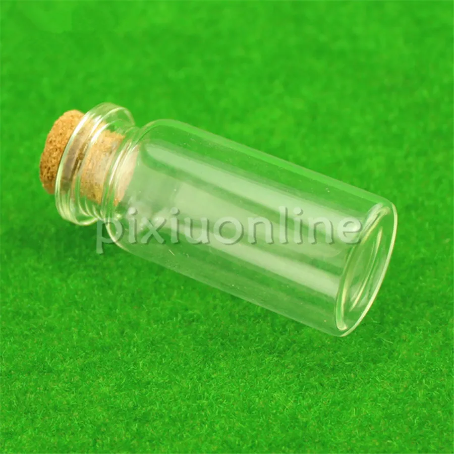 

1pc J694 DIY 10ml Transparent Grass Bottle with Cork Handmaking Lucky Star Container Free Europe Shipping