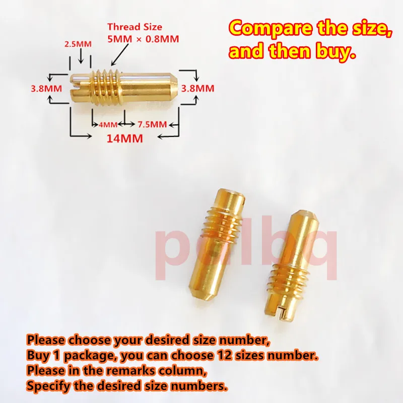 (12 pcs/pack)Crystal Light FZR 250~400RR XV400 VMAX1200 Pilot/Slow Jet  carburetor BS GS XS DR idle nozzle