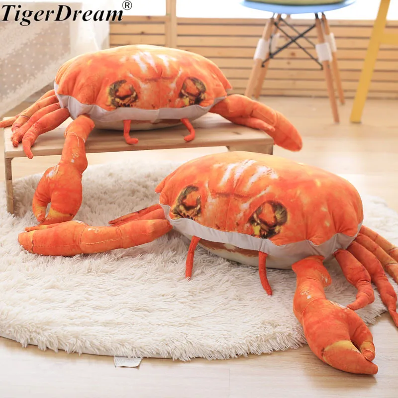 60cm Creative Simulation Big Crab Plush Toys Soft PP Cotton Stuffed Animals Dolls Crabs Cushion Sleeping Pillows