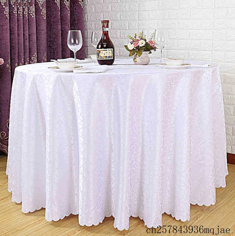 10pcs White Polyester Table Cloth Fabric Table Linen Cover for Wedding Home Decoration