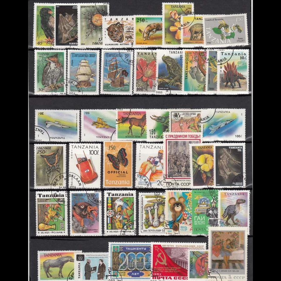 500 / 950 PCS/Lot All Different  Postage Stamps With Post mark  For Collection From over World