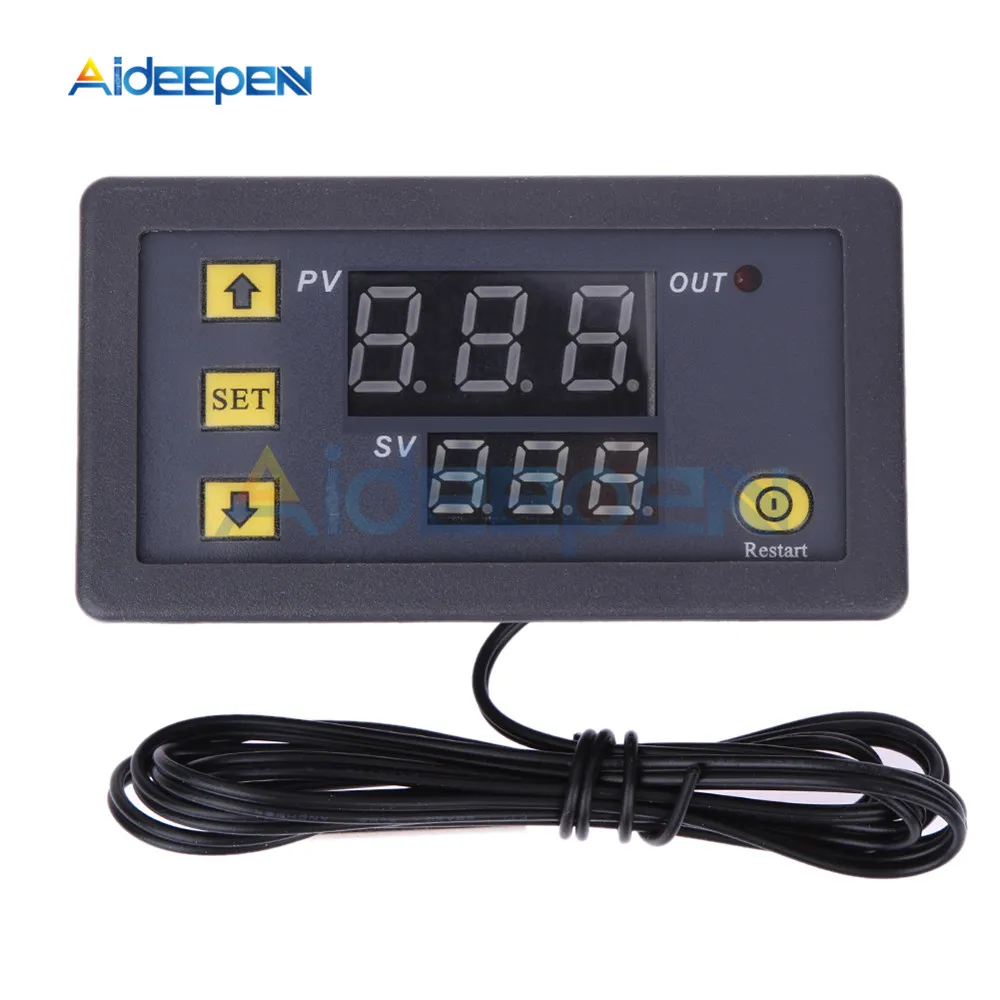 W3230 AC 110V-220V DC12V 24V Digital Thermostat Temperature Controller Regulator Heating Cooling Control Instruments LED Display