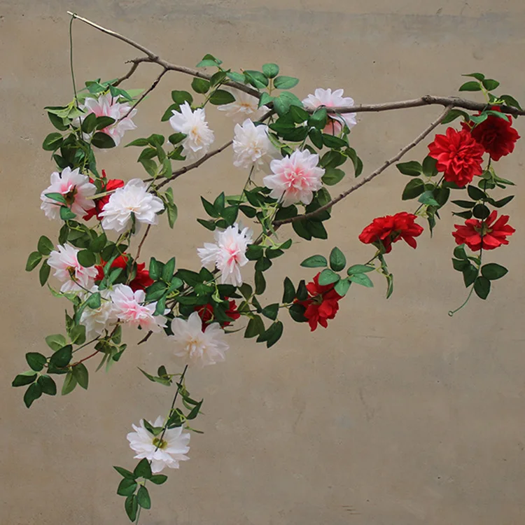 

Fake flower rattan wreath simulation rose vine farmhouse decor flower door wreath pipe winding flower vine wall hanging vine