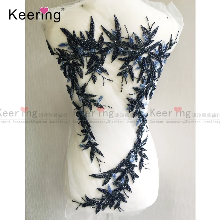 

Handmade Elegant Green Leaf Patch for Wedding Dress, WDP-097