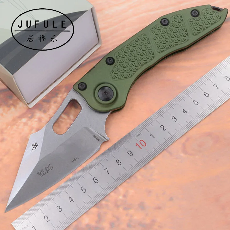 JUFULE StitchA folding D2 Mark M390 blade 6061-T6 Aluminum handle outdoor tactical camping hunting EDC tool kitchen knife