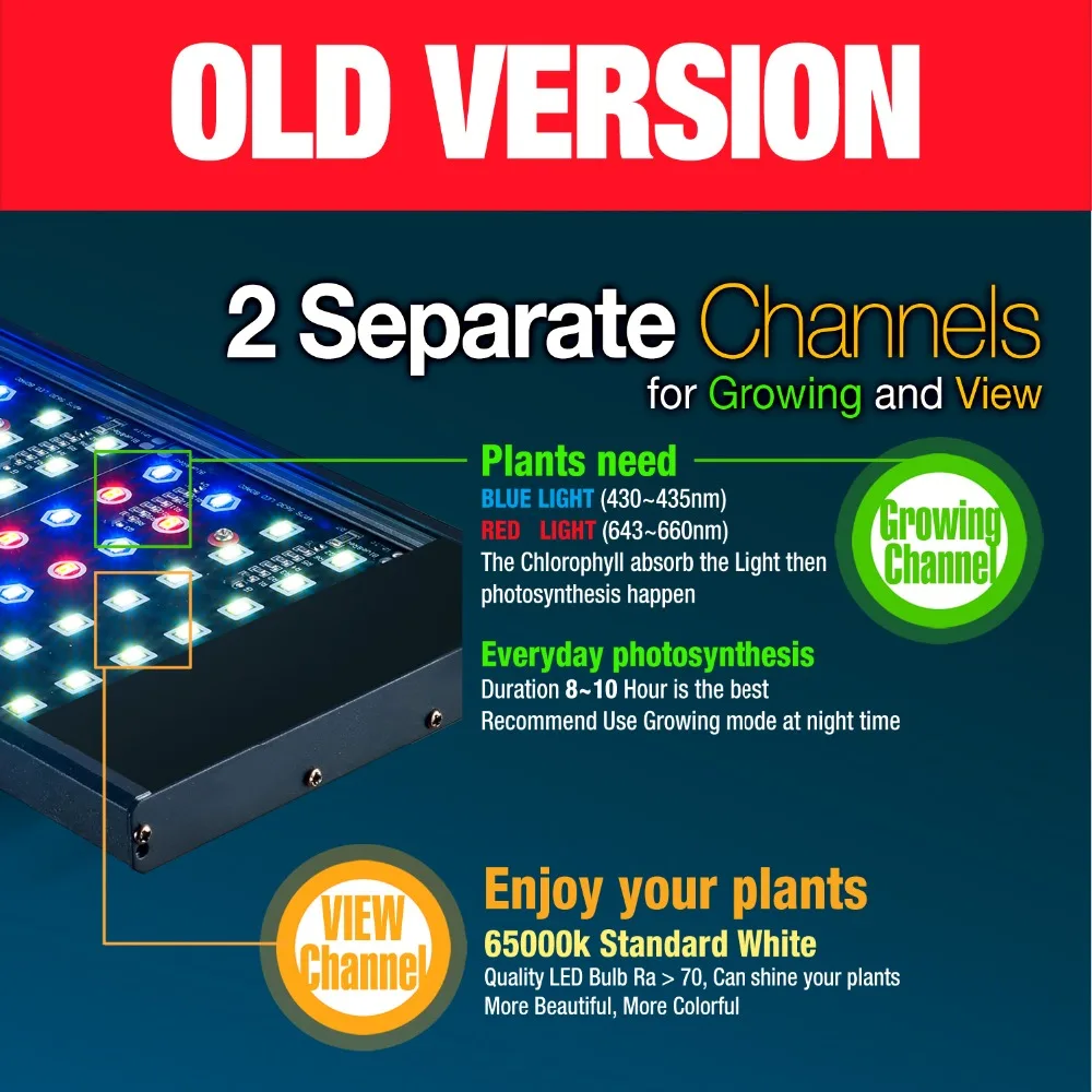 LICAH Fresh Water Aquarium Plant LED LIGHT LDP-600 Free Shpping