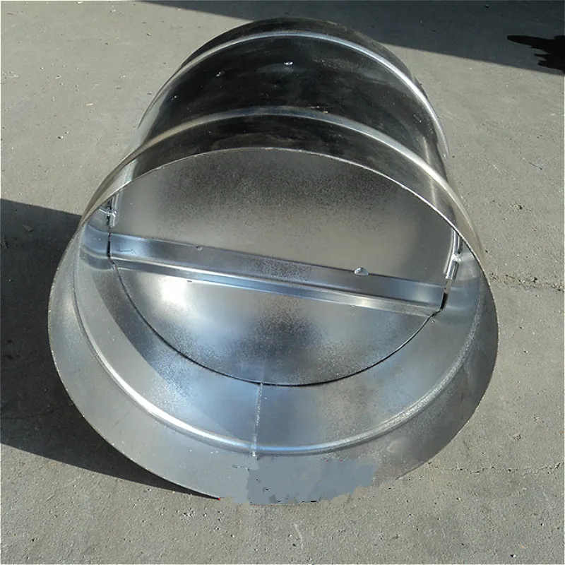 DN100 DN150 Air duct check valve Inlined Back-Draft Damper Butterfly Backdraft Damper exhaust ventilation pipe galvanized sheet