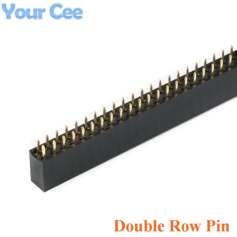 10pcs Double Row Pin 2*2P 3P 4P 5P 6P 8P 10P 12P 20P 40P Straight Pin Female Header Strip Socket Connector 2.54mm Pitch