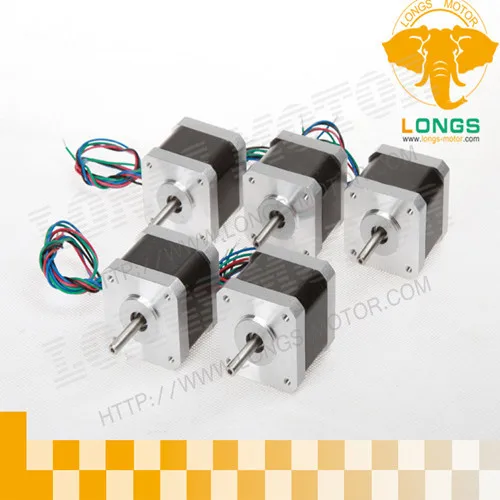 

Top Recommand!!!5pcs Nema17 stepper motor with 4000G.CM, 1.7A, 0.9Degree,48mm length,4 leads CNC MILL--longs motor