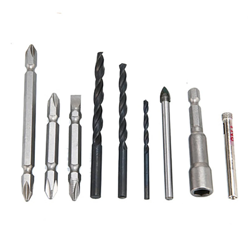 1 Set Combination Tools 10mm 65mm Screwdrivers Bits Flexible Shaft 5-13mm Sockets 6mm 8mm Twist Drill 8mm Ceramic Drills