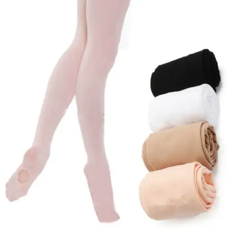 Convertible Tights Slim Dance Stockings Ballet Pantyhose Dancewear Kids Adult Ballet Solid