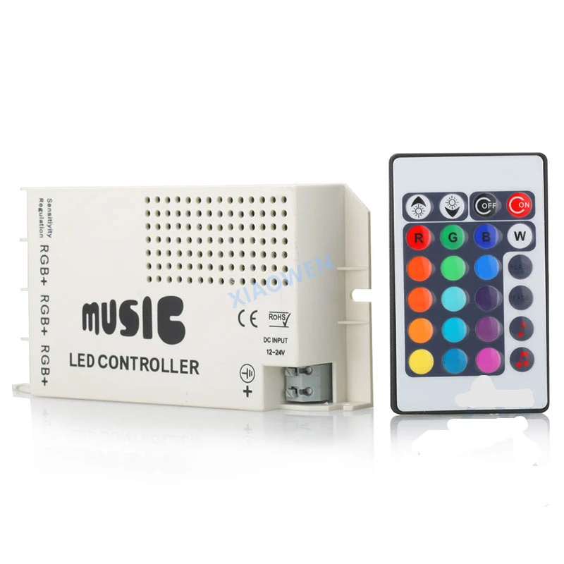 LED Controler 24 Tasti 12-24 V Wireless Telecomando IR LED musica Sound Control led RGB Controller Dimmer per RGB LED strisce