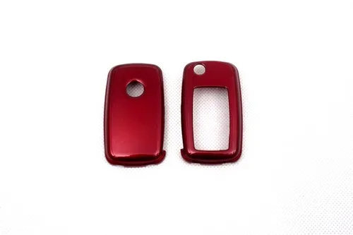 

Hard Plastic Keyless Remote Key Protection Case Cover (Gloss Metallic Red) For VW Volkswagen MK6